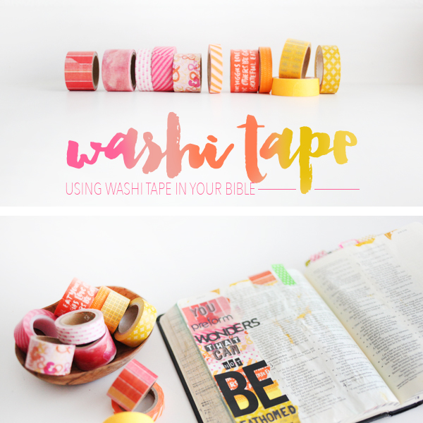 Washi Tape Frame Tutorial Using Striped Washi Tape Design