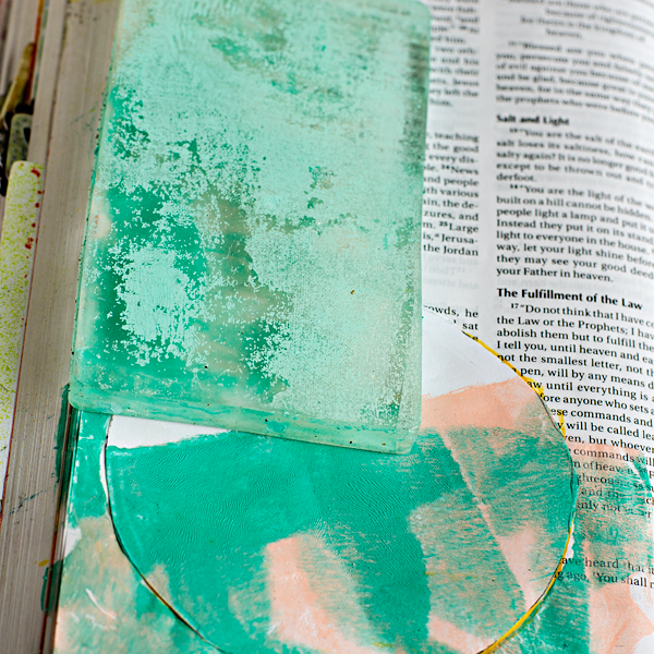 mixed media tutorial using a Gelli® Plate in your Bible