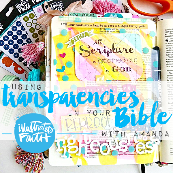 Print and Pray Mixed Media Bible Journaling Tutorial  Stamping on Clear  Sticker Sheets - Illustrated Faith