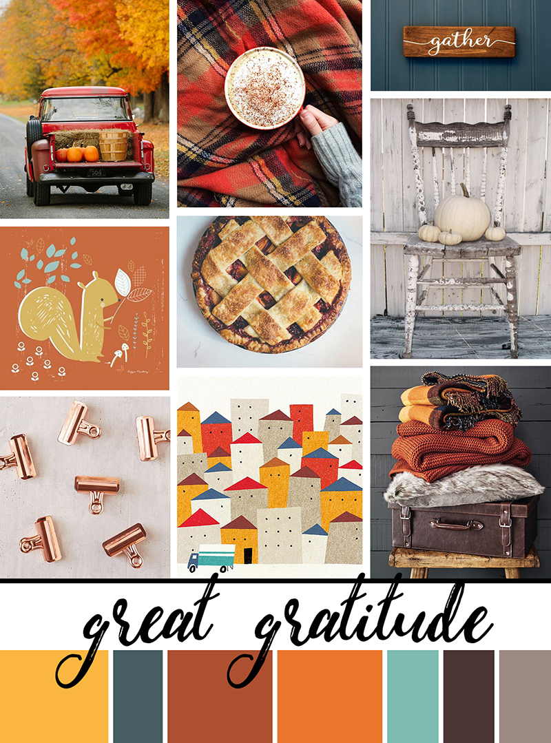 November Artist Mood Board: Great Gratitude - Illustrated Faith