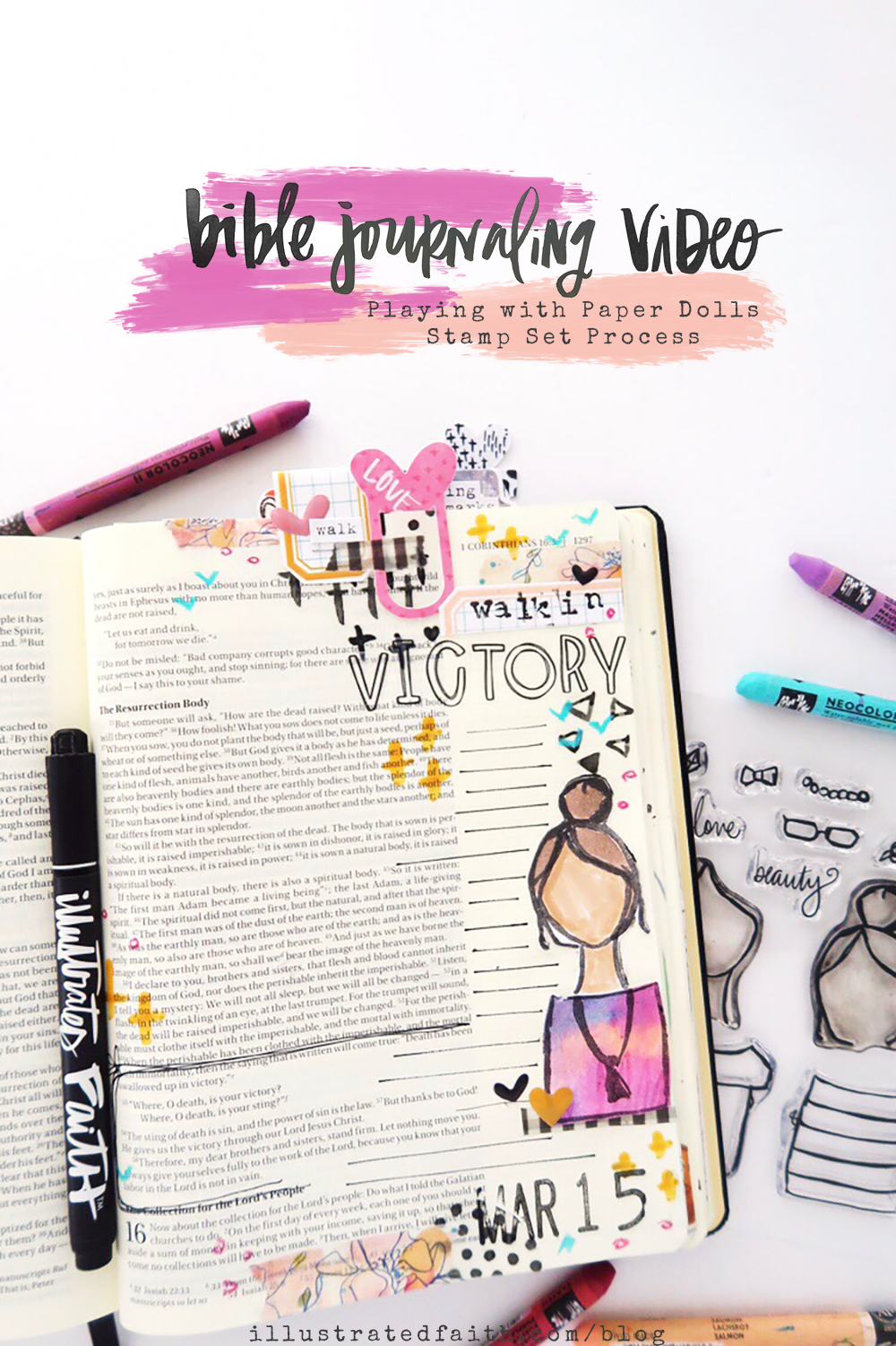 Mixed Media Bible Journaling Process Video with Beloved Society