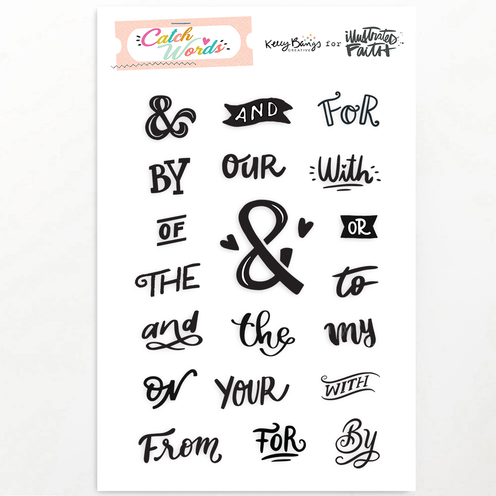 Catch Words Stamp Illustrated Faith